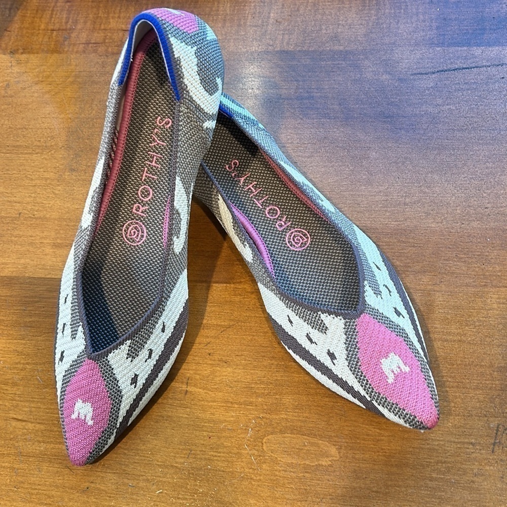 Retired Rothy’s The Point Flat Pink Moroccan women’s size 8 new without box - Picture 10 of 10